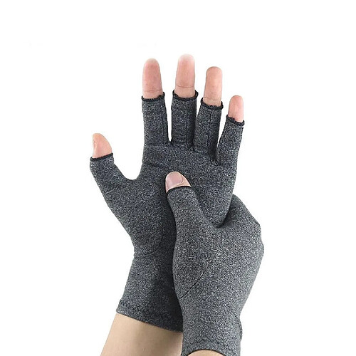 INF Gants de compression contre l'arthrite Gris Grey L