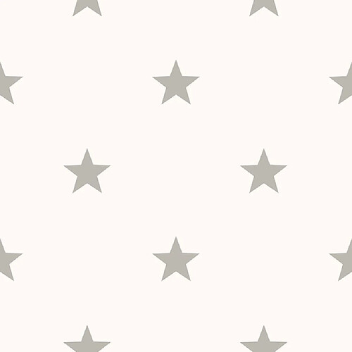 Noordwand Papier peint Friends&Coffee Little Stars Gris clair et blanc