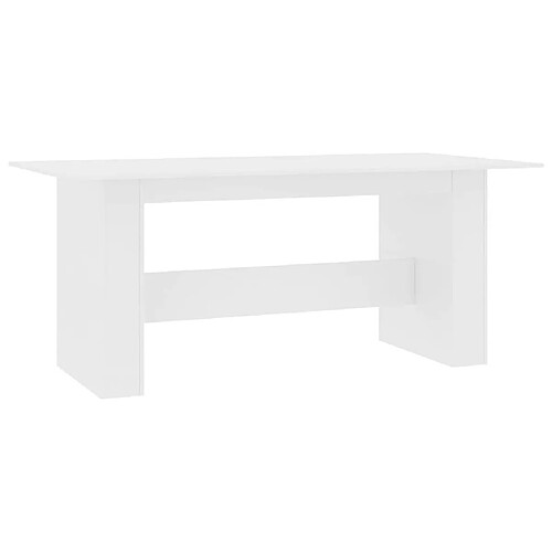 Maison Chic Table de salle à manger,Table à dîner Blanc 180 x 90 x 76 cm Aggloméré -GKD67497