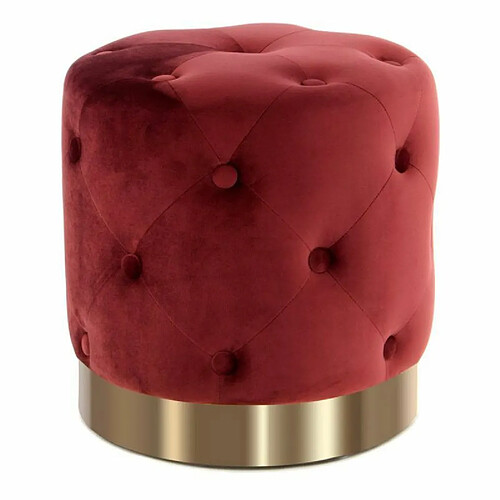 Paris Prix Pouf Rond Design Piano 40cm Bordeaux