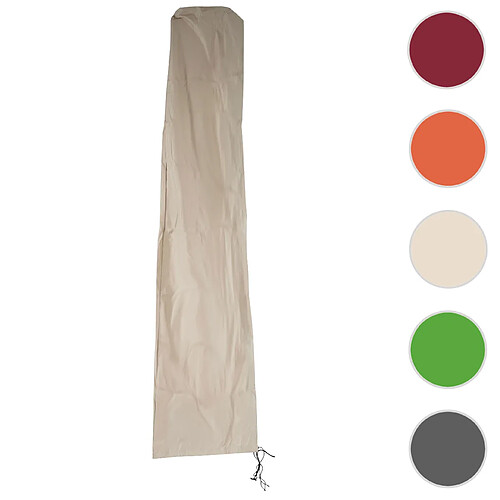 Mendler Housse de protection pour parasol déporté HWC, avec fermeture à glissière ~ 3,5x3,5m