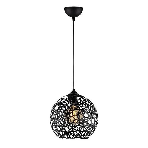 EPIKASA Suspension Siena, Noir, Métal, 25x25x119 cm