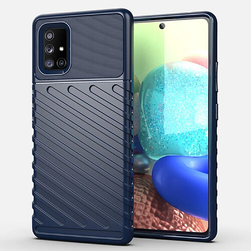 Coque en TPU texture sergé bleu pour votre Samsung Galaxy A71 5G SM-A716