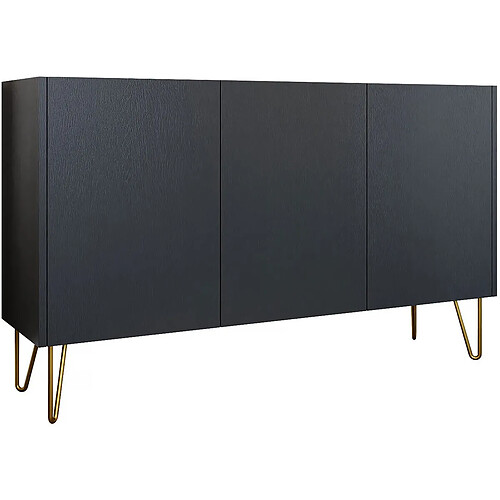 palozi home Buffet Karine - 3 portes - Noir