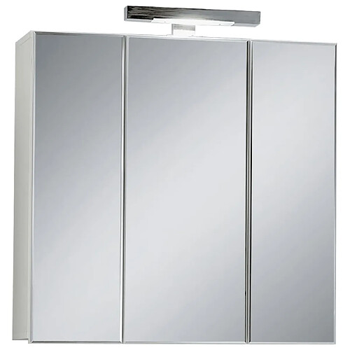 FMD Armoire de salle de bain avec miroir 70x19x67,6 cm blanc