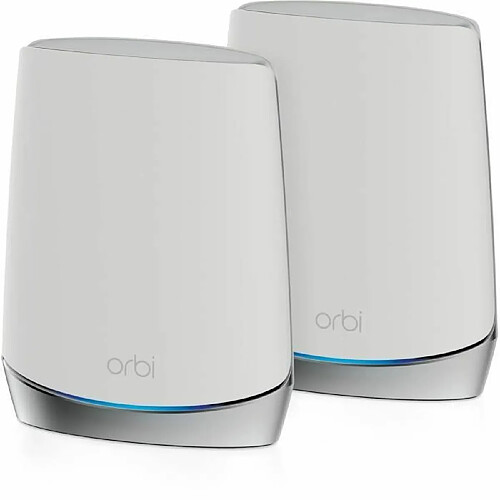 NETGEAR Système WIFI 6 Mesh Orbi RBK752 Tri-band AX4200 - Pack de 2 - jusqu'à 60 appareils connectés et 350 m² de couverture