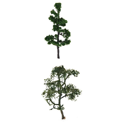 2/ Set Modèle Arbres Verts, Modèle Arbres Sycomore et Pin pour Modélisme Trains Paysage Échelle 1:75