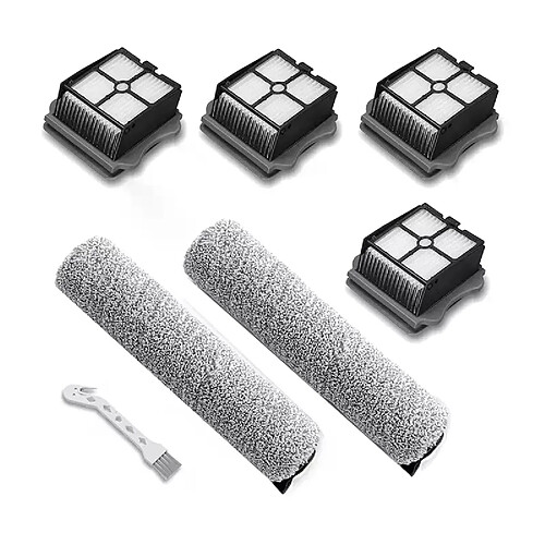 Pièces de rechange pour aspirateur sans fil Tineco IFloor 3/Floor One S3, 2 rouleaux de brosse + 4 filtres