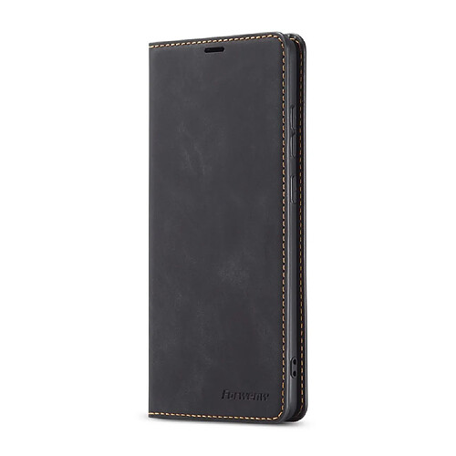 Etui en PU toucher soyeux avec support et porte-cartes noir pour votre Samsung Galaxy S20