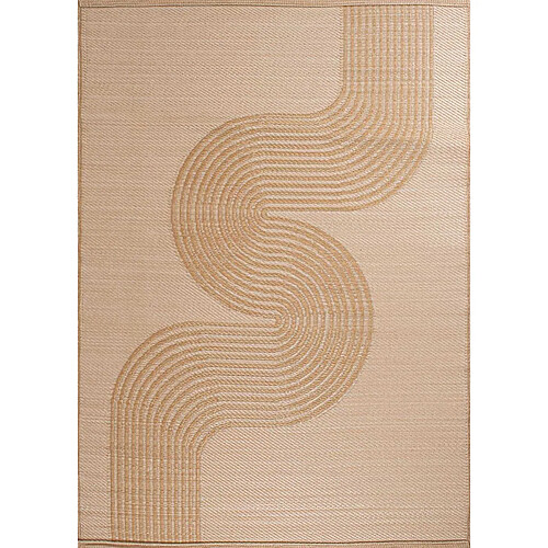 Jardindeco Tapis extérieur en polypropylène Spargi 1743 beige 150 x 220 cm.