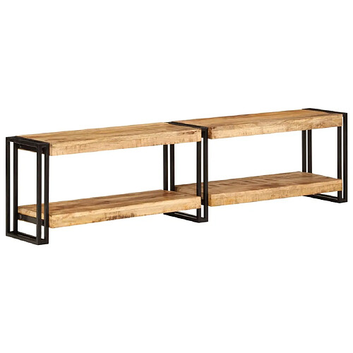 vidaXL Meuble TV 160x30x40 cm bois massif de manguier