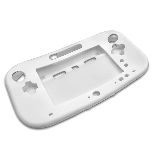 vhbw Couvercle, étui silicone blanc pour Nintendo Wii U Gamepad console de jeux, manette