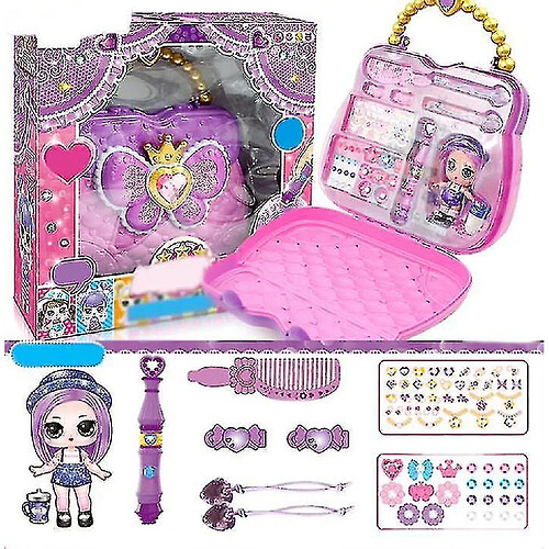 Universal Doupée Dress Up Handsbag Yiqi Surprise devinez l'Open Le Little Girl Princesspurple