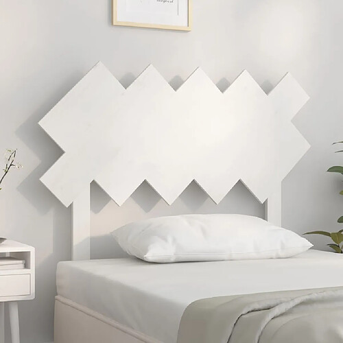 vidaXL Tête de lit Blanc 104x3x80,5 cm Bois massif de pin