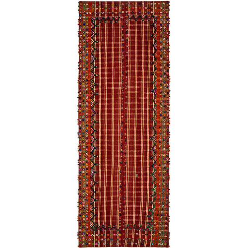 Vidal Tapis de laine 435x154 rouge Jajim