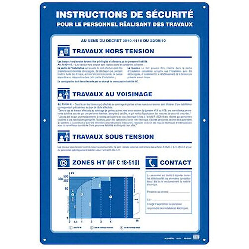 affiche - consignes de securite - catu am-208/1