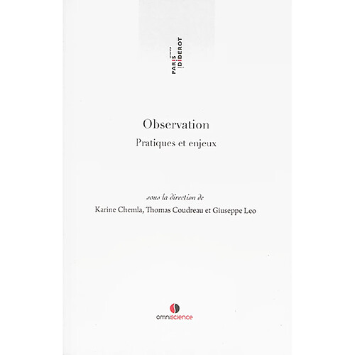 Observation : pratiques et enjeux · Occasion