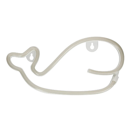 Avizar Lampe à Néon Baleine Style moderne Alimentation câble ou piles AA Blanc