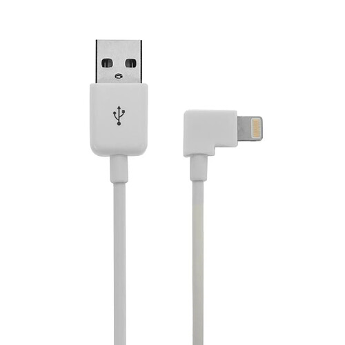 Wewoo Câble blanc pour iPhone X / 8 & 8 Plus / 7 & 7 Plus / 6 & 6s & 6 Plus & 6s Plus / iPad 1m coude Lightning vers les données USB / de chargement,