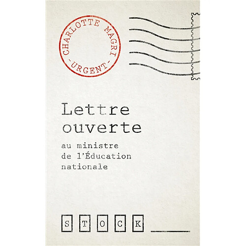 Lettre ouverte au ministre de l'Education nationale · Occasion