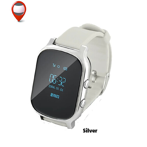 Universal Smartwatch SOS Tracker Smartwatch pour enfants GPS WiFi Watch pour bébés Smartwatch anti-perte pour enfants Smartwatch Horloge | Smartwatch (argent)