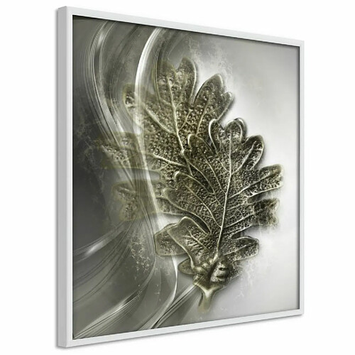 Paris Prix Affiche Murale Encadrée Leaves of the Tree of Wisdom 20 x 20 cm Blanc