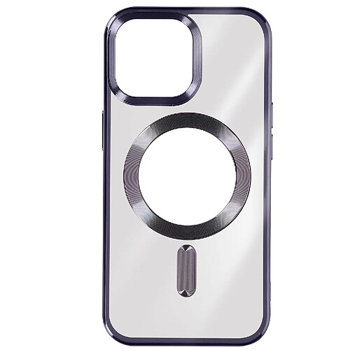 Avizar Coque MagSafe pour iPhone 15 Pro Silicone Protection Caméra Chromé Violet