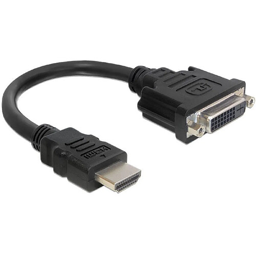 Delock adaptateurcâble HDMI St > DVI 24+1 Bu ca.20cm