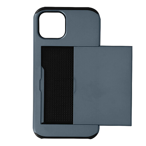 Avizar Coque iPhone 13 Pro Max Rangement Carte Coulissant Antichoc Defender Bleu nuit