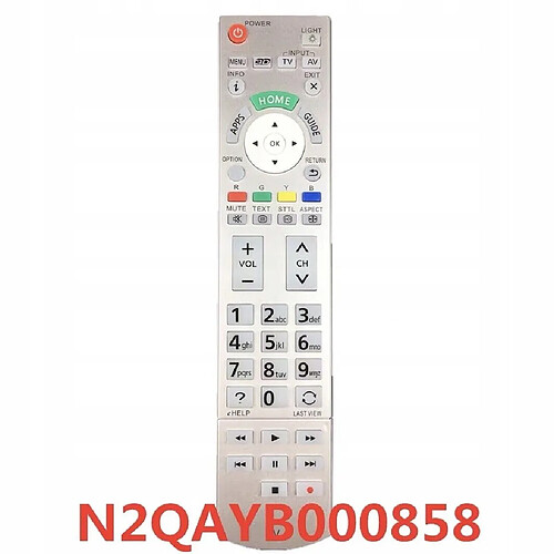 GUPBOO Télécommande Universelle de Rechange 00858 télécommande pour Panasonic N2QAYB000842 LED Smart TV