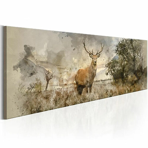 Paris Prix Tableau Imprimé Watercolour Deer 45 x 135 cm