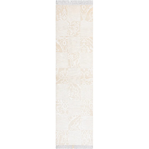 Vidal Tapis de couloir en laine 300x79 beige Darya