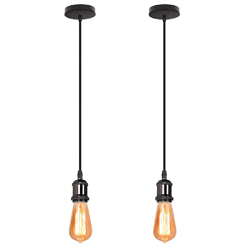 Stoex Lot de 2 Suspension Douille de lampe E27, Lustre luminaire plafond Lampe Accesso