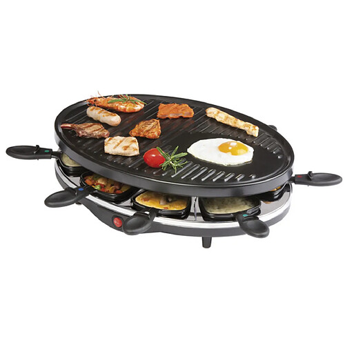 Appareil à raclette 8 personnes 1200w + gril - do9038g - DOMO