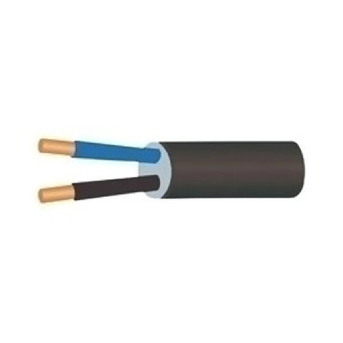 cable électrique - rigide - r2v - 2 x 1.5 mm2 - couronne de 50 mètres