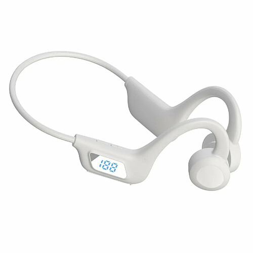 Ly1 Casque Sans Fil À Conduction Osseuse Bluetooth 5.2 Casque À Réduction De Bruit Écouteur De Sport Blanc