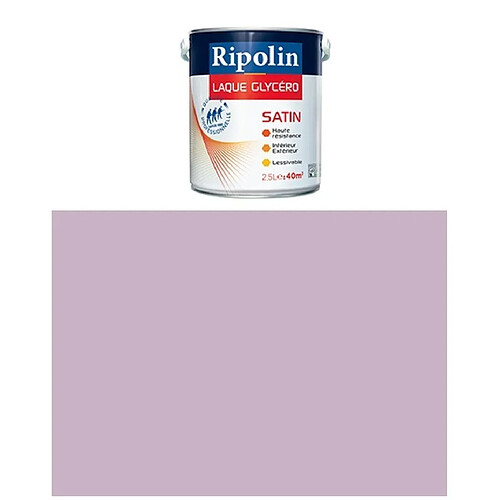 Ripolin - Peinture Glycéro Déco Satin (Boiseries et structures métalliques) 2.5 Litres Mauve