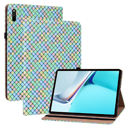 Etui en PU texture tissée multicolore multicolore pour votre Huawei MatePad 11 (2021)