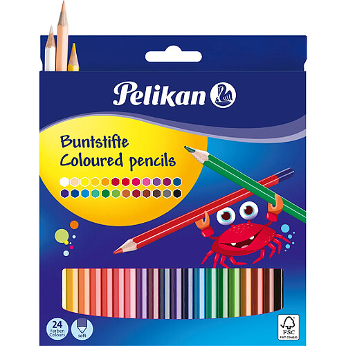 Pelikan Crayons de couleur standard, étui en carton de 24, ()