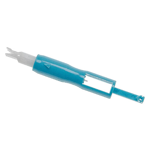 vhbw Enfileur d'aiguille pour machine à coudre domestique - plastique, longueur 7 cm, bleu