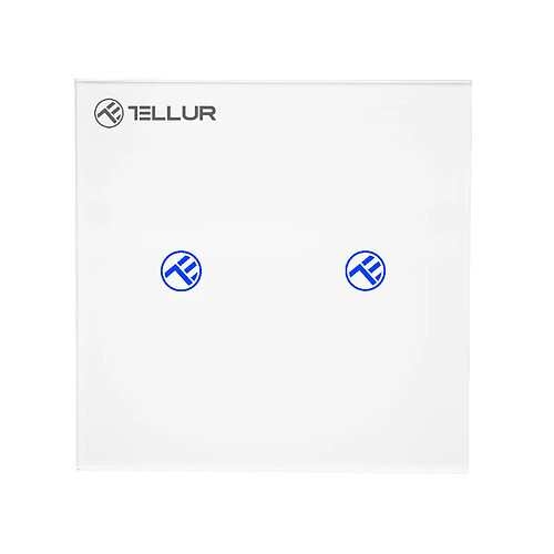 Switch Tellur Smart WiFi, SS2N, avec/sans Neutre, 2 ports, 1800W, 10A