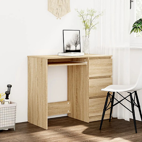 vidaXL Bureau Chêne sonoma 90x45x76 cm Bois d’ingénierie