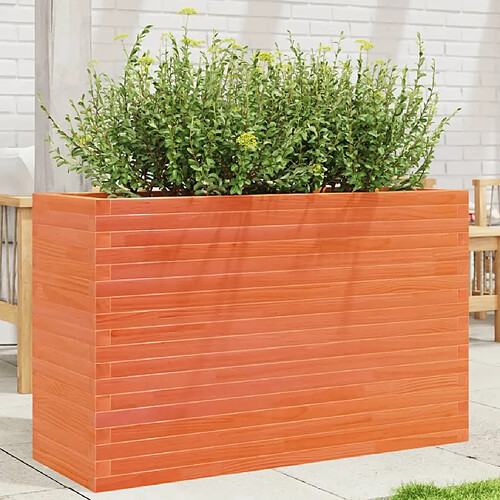 vidaXL Jardinière cire marron 110x40x68,5 cm bois de pin massif