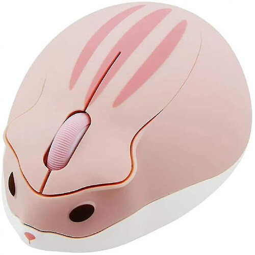 Universal Migne Animal Wireless Mouse Cartoon Hamster Shape Mini Voyage Mouse (rose)