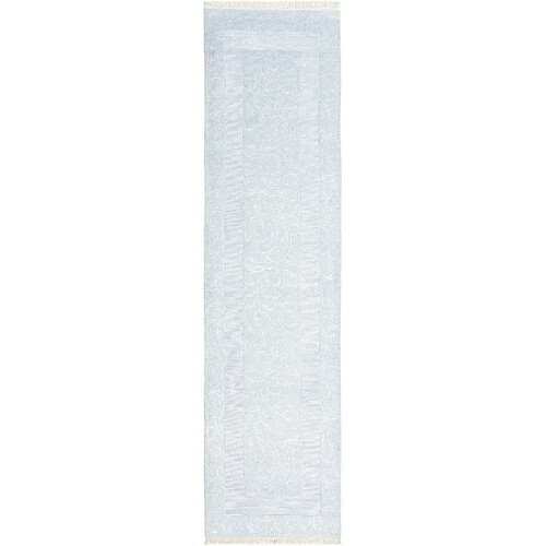 Vidal Tapis de couloir en laine 394x99 bleu Darya