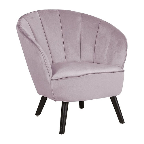 Beliani Fauteuil DALA Velours Rose