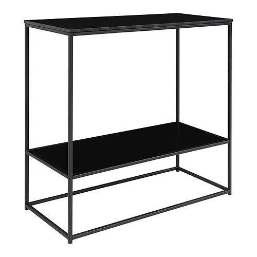 EPIKASA Table Console Vita, Noir, Métal, 36x80x80 cm