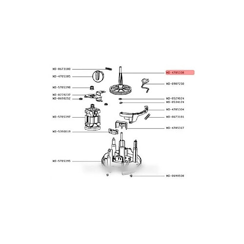 Pignon roue entrainement pour petit electromenager moulinex