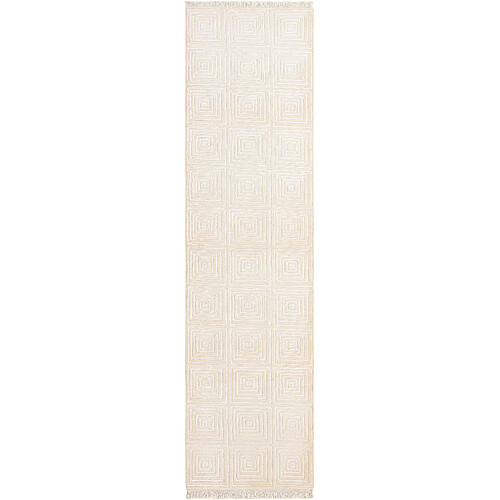 Vidal Tapis de couloir en laine 305x79 beige Darya