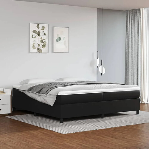 vidaXL Cadre de lit sans matelas noir 200x200 cm similicuir